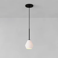 Sculptural Glass Geo Pendant Light - Large (Clear) | West Elm