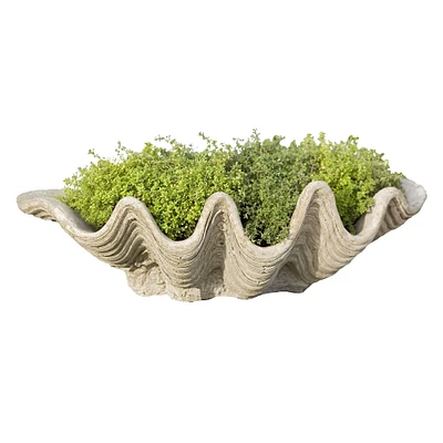 Wave Stone Indoor/Outdoor Bowl Planter | West Elm