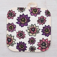 Counter Couture Lotus Oven Mitt & Pot Holder | West Elm