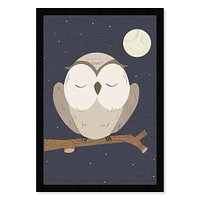 Snoozy Night Owl Framed Wall Art | West Elm