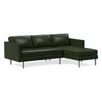 Axel Leather 2-Piece Chaise Sectional (91") | West Elm