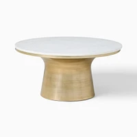 Marble Topped Pedestal Coffee Table | Modern Living Room Furniture | West Elm