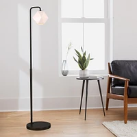 Sculptural Glass Faceted Floor Lamp | West Elm