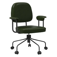 Cash Leather Swivel Office Chair | West Elm