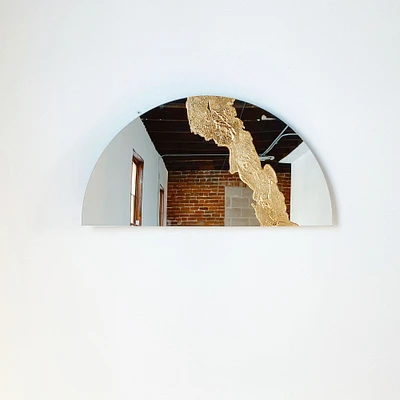Candice Luter Glissando Half-Circle Wall Mirror | West Elm