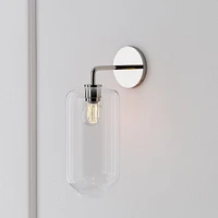 Sculptural Glass Pebble Wall Sconce - Medium | West Elm