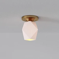 Sculptural Faceted Flush Mount | West Elm