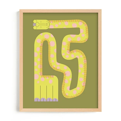 Twisty Giraffe Framed Wall Art by Minted for West Elm |