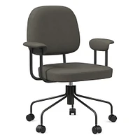 Cash Leather Swivel Office Chair | West Elm