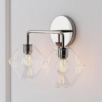 Sculptural -Light Faceted Sconce | West Elm