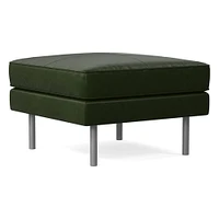 Axel Leather Ottoman | West Elm