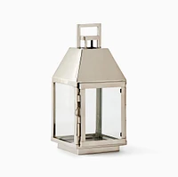 Modern Polished Nickel Metal Outdoor Lanterns | West Elm