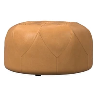 Brighton Leather Ottoman | West Elm