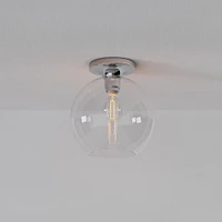 Sculptural Globe Flush Mount - Clear | West Elm