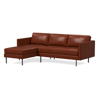 Axel Leather 2-Piece Chaise Sectional (91") | West Elm