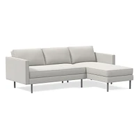 Axel Leather 2-Piece Chaise Sectional (91") | West Elm