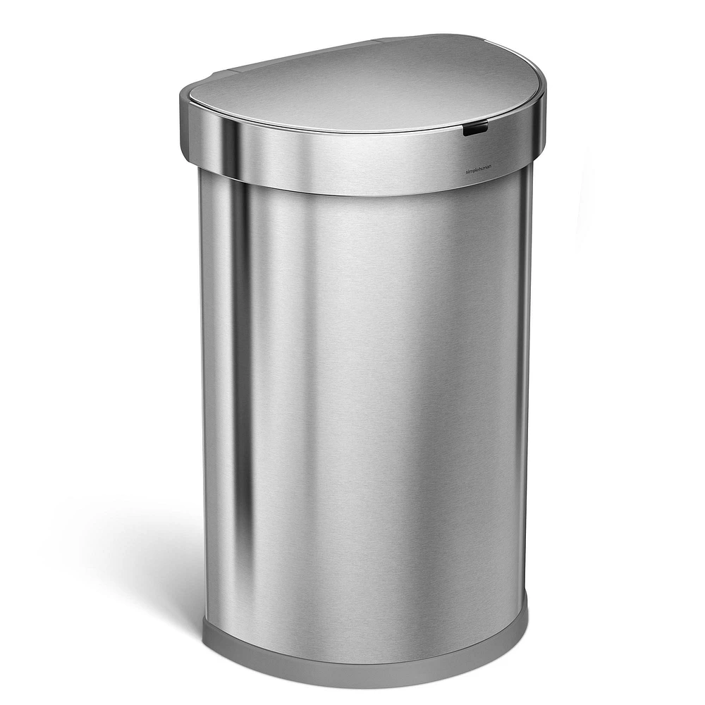 simplehuman Semi-Round Liner Rim Trash Can | West Elm