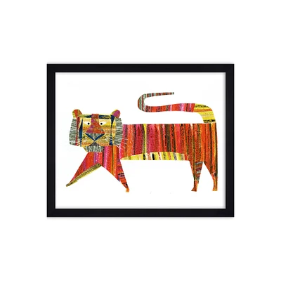 WerkShoppe Striped Tiger Framed Wall Art | West Elm