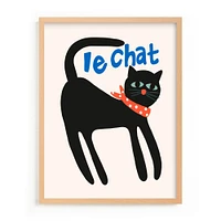 French Cat Framed Wall Art by Minted for West Elm |