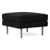 Axel Leather Ottoman | West Elm