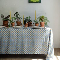 Soil to Studio Shama Block-Printed Tablecloth | West Elm