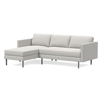 Axel Leather 2-Piece Chaise Sectional (91") | West Elm