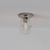 Sculptural Faceted Flush Mount | West Elm