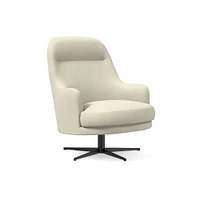 Viv Leather High-Back Swivel Chair | West Elm