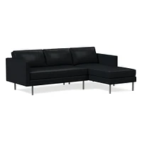 Axel Leather 2-Piece Chaise Sectional (91") | West Elm