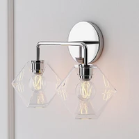 Sculptural -Light Faceted Sconce | West Elm