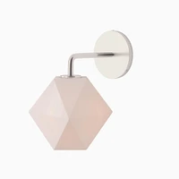 Sculptural Glass Faceted Wall Sconce - Small | West Elm