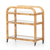 Rounded Wood Bar Cart | West Elm