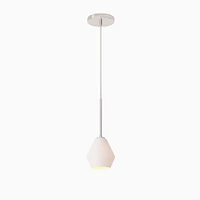 Sculptural Glass Geo Pendant Light - Large (Clear) | West Elm