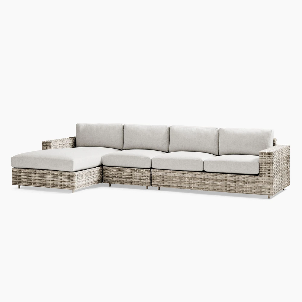 Urban Outdoor 3-Piece Chaise Sectional (130") | West Elm