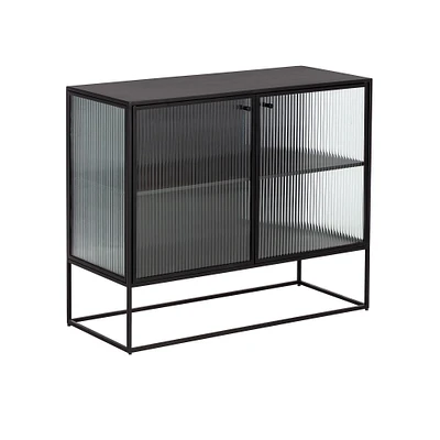 Ridged Glass & Metal Buffet (35.5"–71") | West Elm