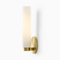 Fluted Glass Indoor/Outdoor Sconce (16") - ADA | West Elm