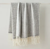 Brushed Herringbone Throw | West Elm