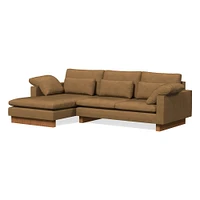 Harmony Leather 2-Piece Chaise Sectional (117") | West Elm