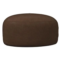 Hal Leather Ottoman | West Elm