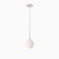 Sculptural Glass Geo Pendant Light - Large (Clear) | West Elm