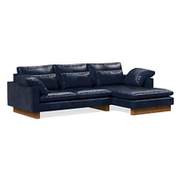 Harmony Leather 2-Piece Chaise Sectional (117") | West Elm