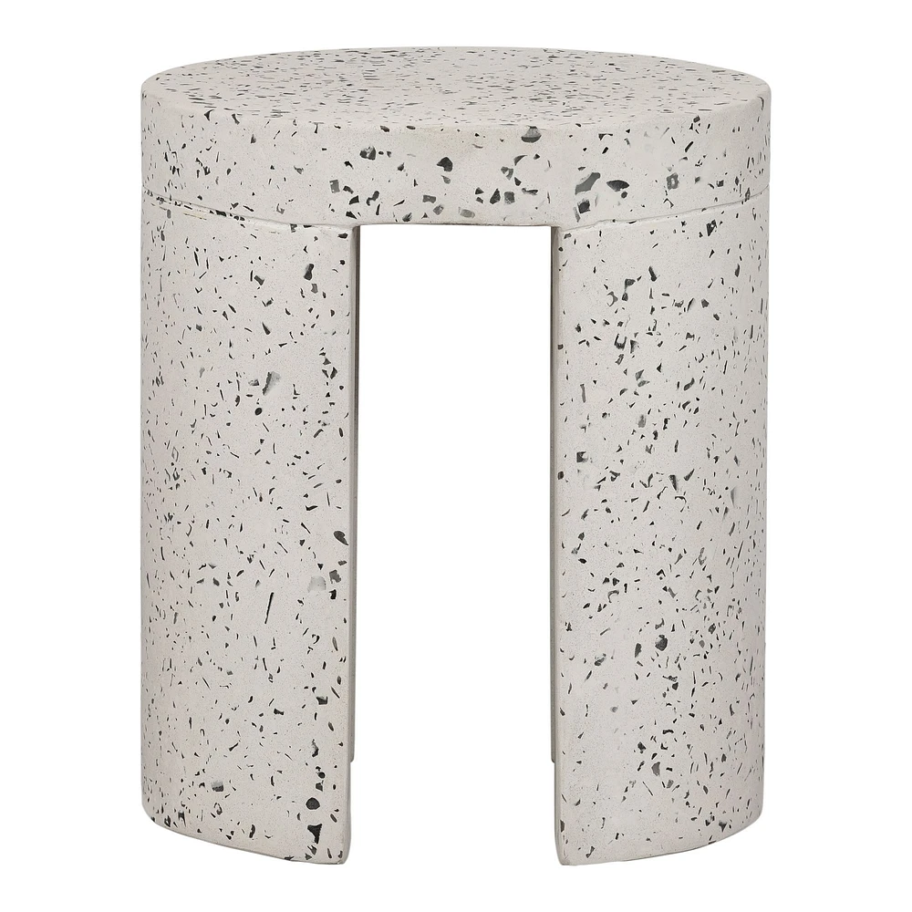 Terrazzo Concrete Outdoor Stool | West Elm