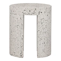 Terrazzo Concrete Outdoor Stool | West Elm