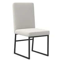 Range Leather High-Back Dining Chair | West Elm