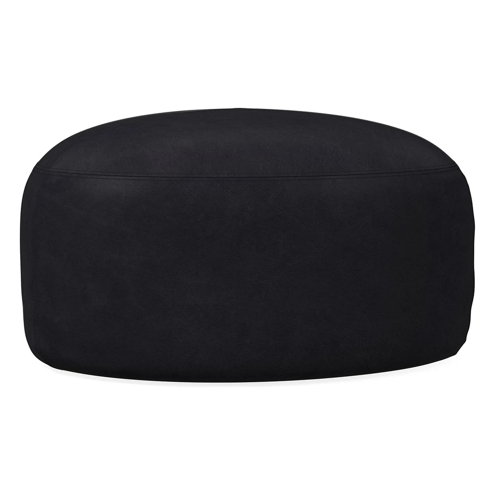 Hal Leather Ottoman | West Elm