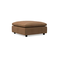 Marin Leather Ottoman | West Elm