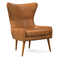Erik Leather Wing Chair | West Elm