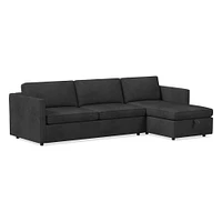 Harris Leather 2-Piece Sleeper Sectional w/ Storage Chaise (108") | West Elm