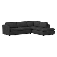 Harris Leather 2-Piece Sleeper Sectional w/ Bumper Chaise (111") | West Elm