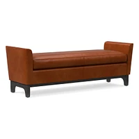 Harvey Leather Bench | West Elm